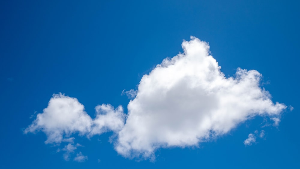 white clouds and blue sky