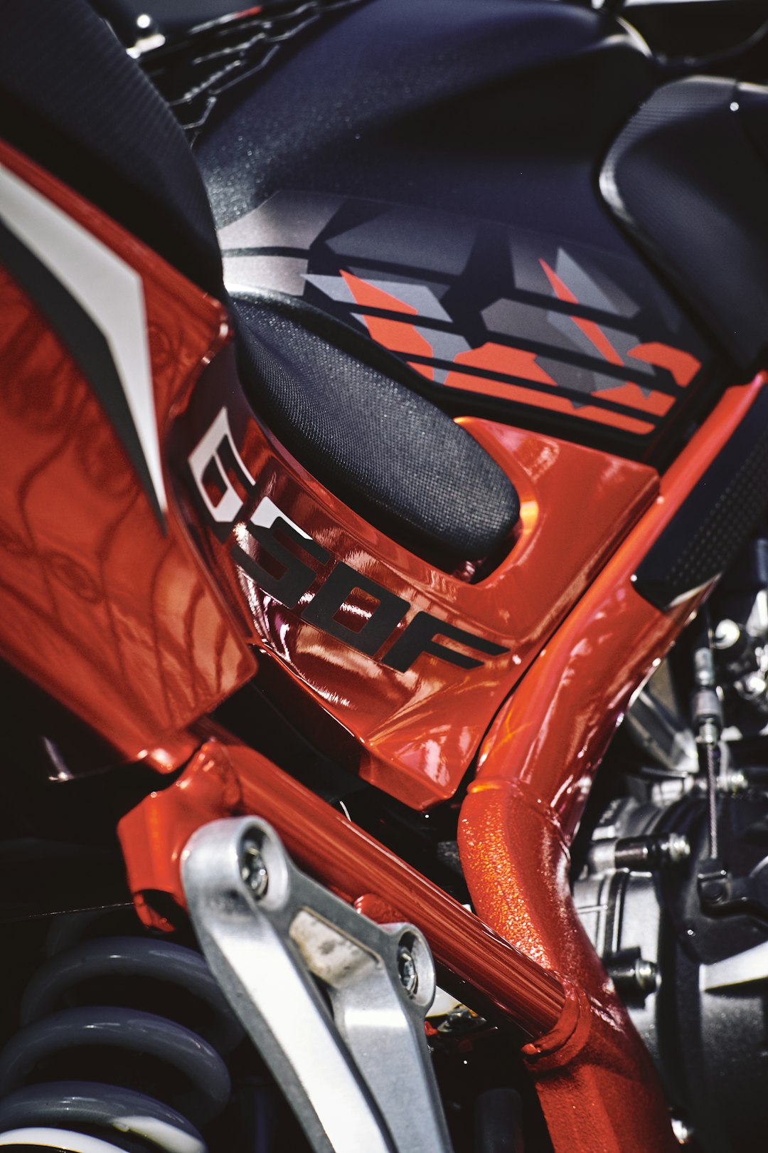 red and black motorcycle engine
