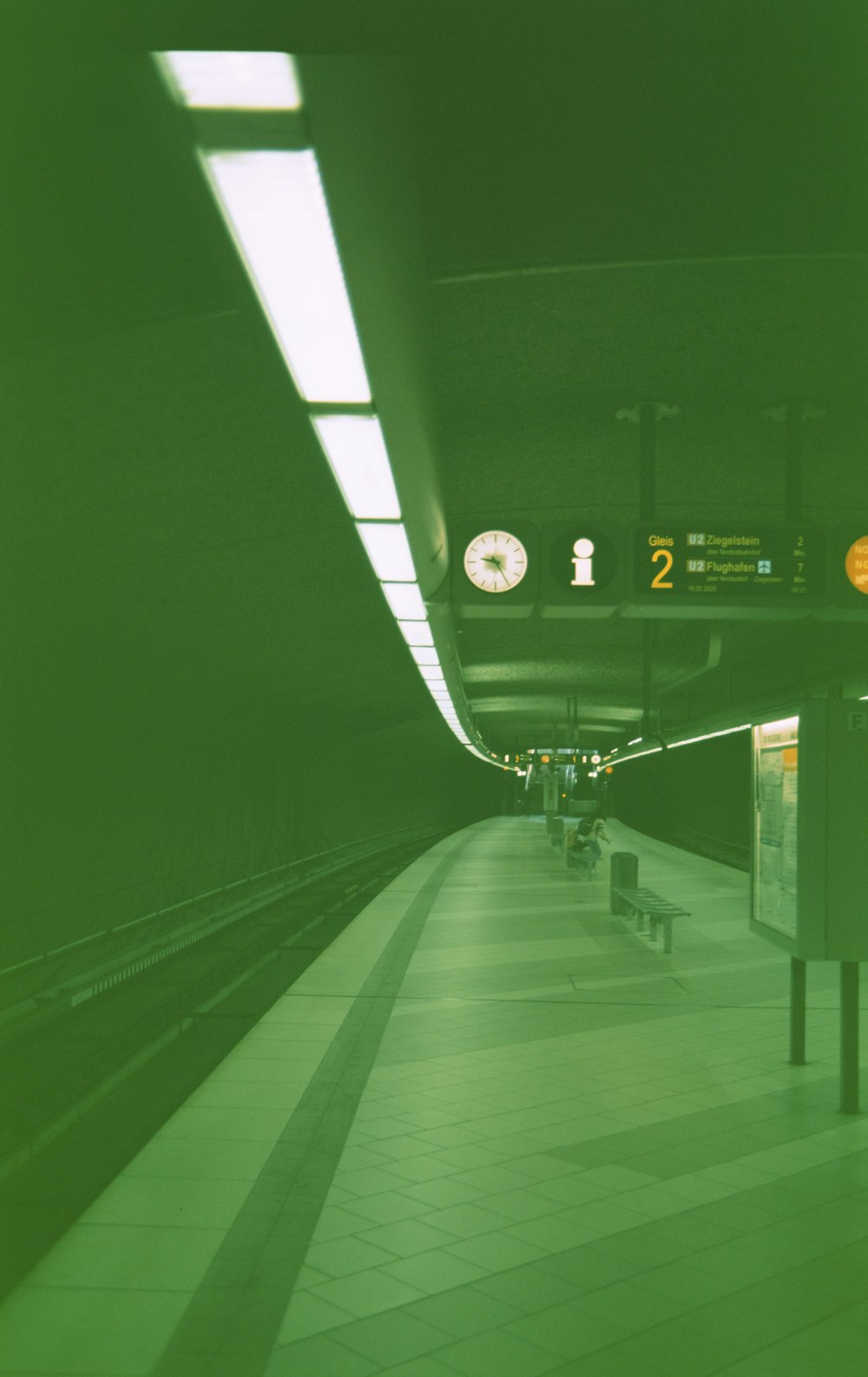 green and white lighted building