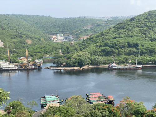 Aerial view of Vizag's coastline
