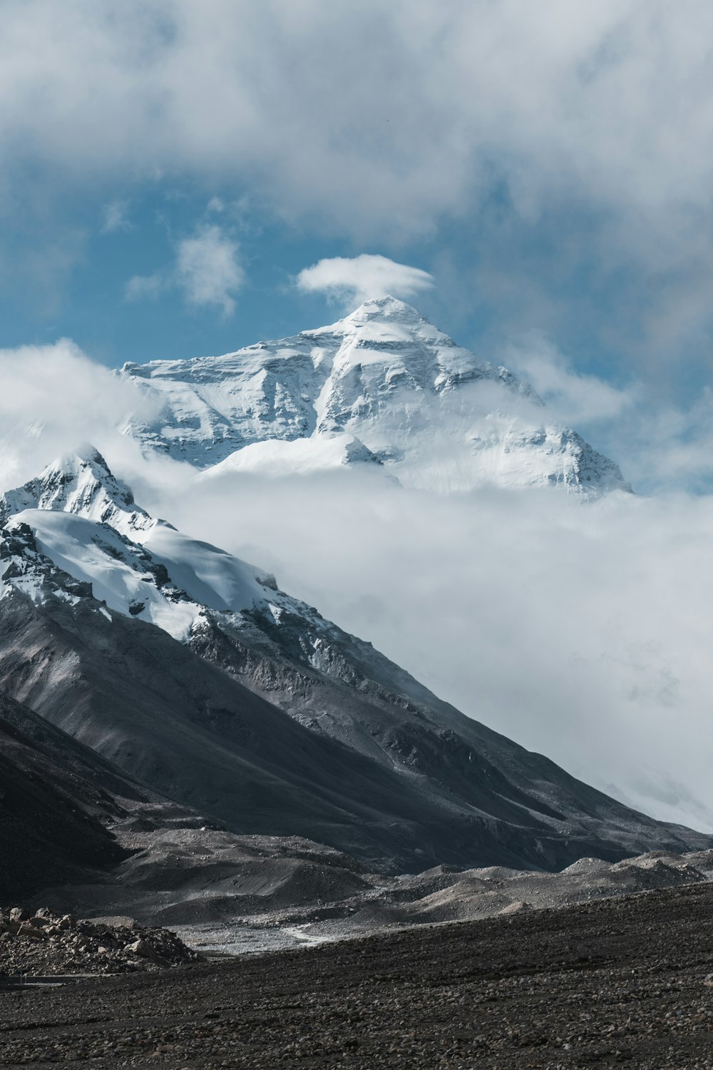 snow covered mountain under blue sky during daytime