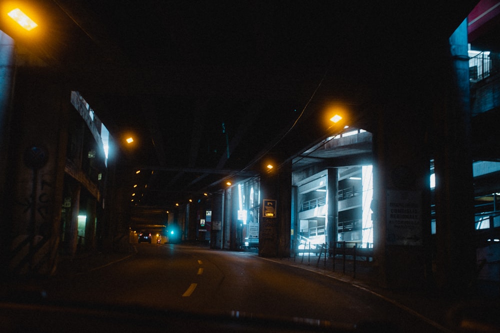 white concrete building during night time