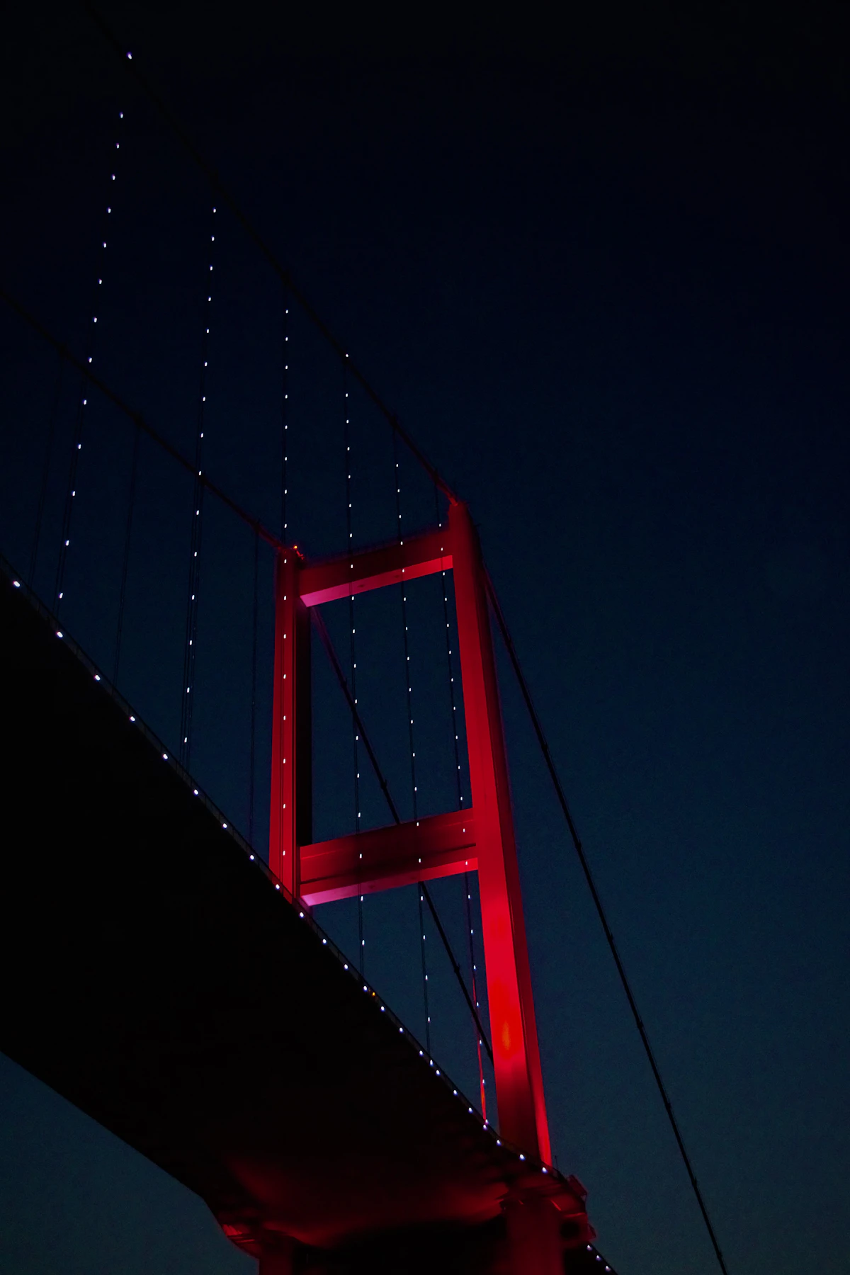 Bosphorus Bridge seen from Ortaköy at night