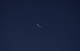 crescent moon in the sky