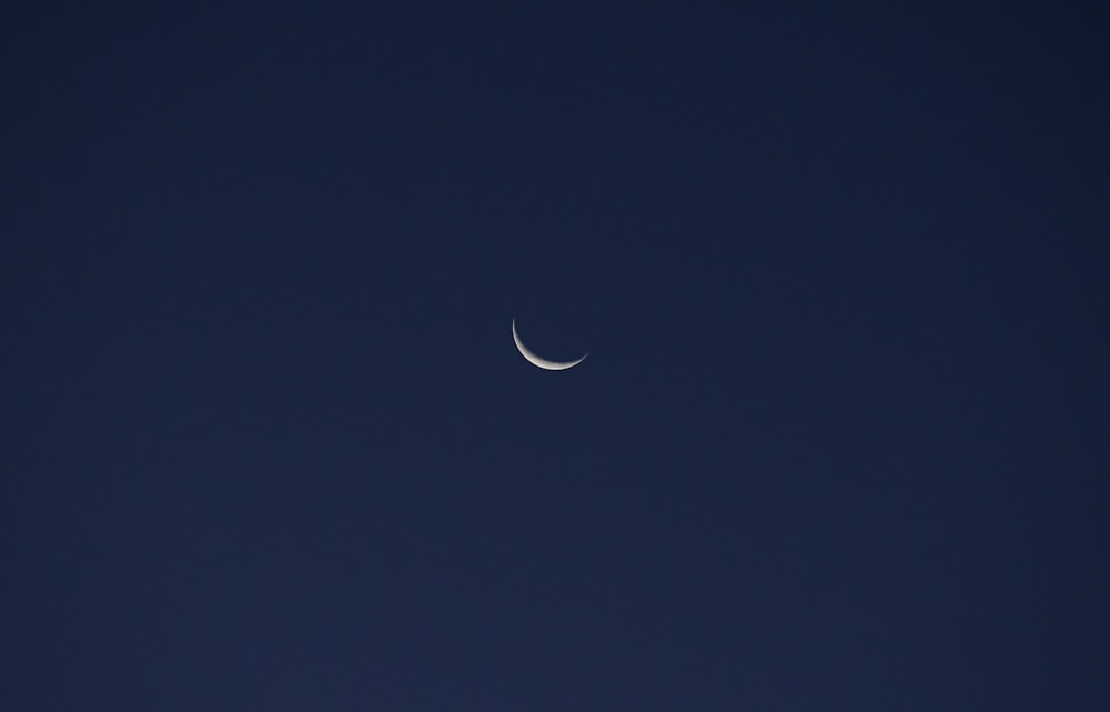 crescent moon in the sky