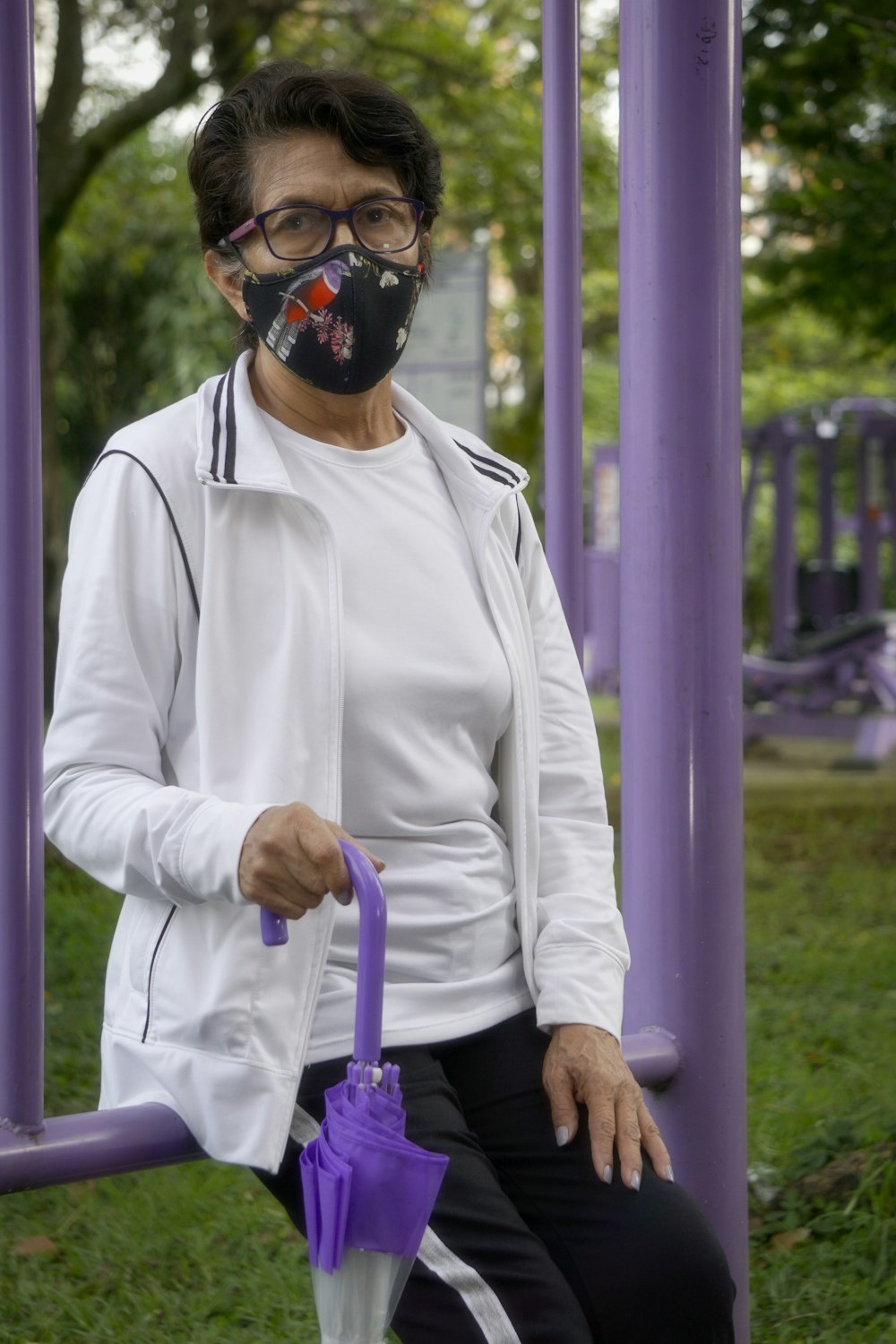 man in white long sleeve shirt wearing black and yellow mask