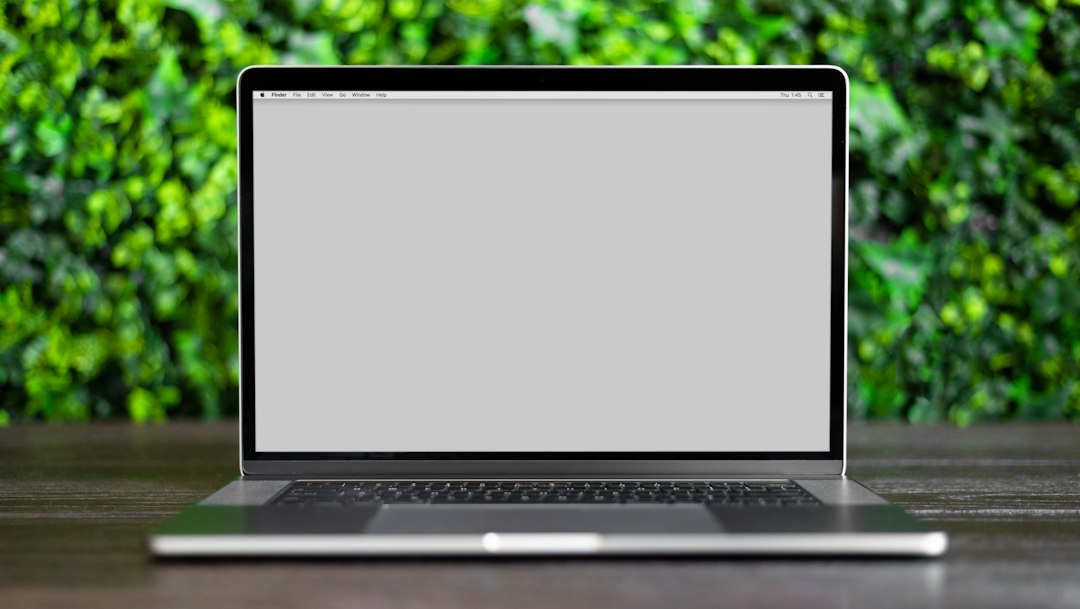 ultrabook open on desk