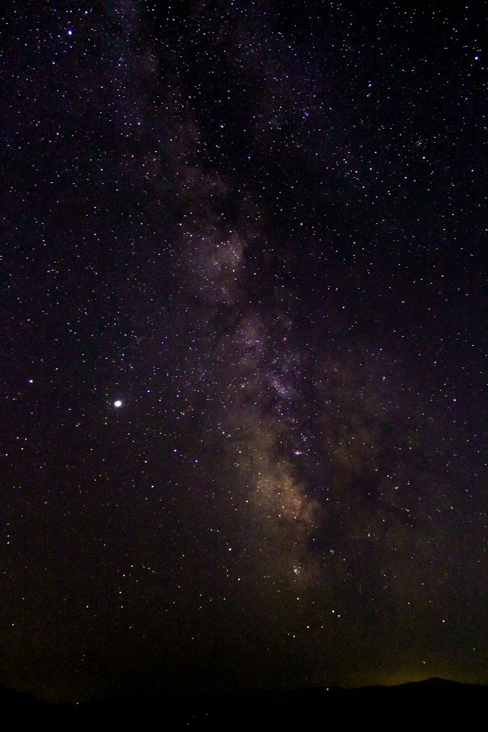 black and white starry night