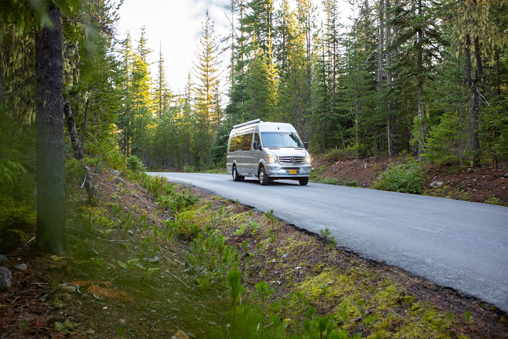 white van on road during daytime