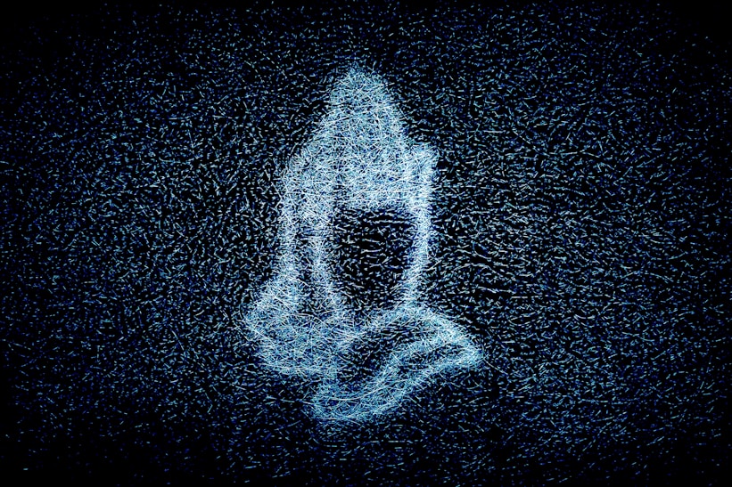 blue and white light illustration