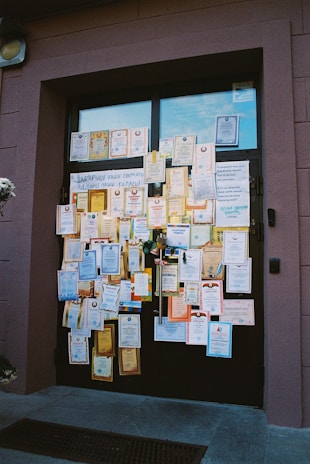 white printer paper on wall