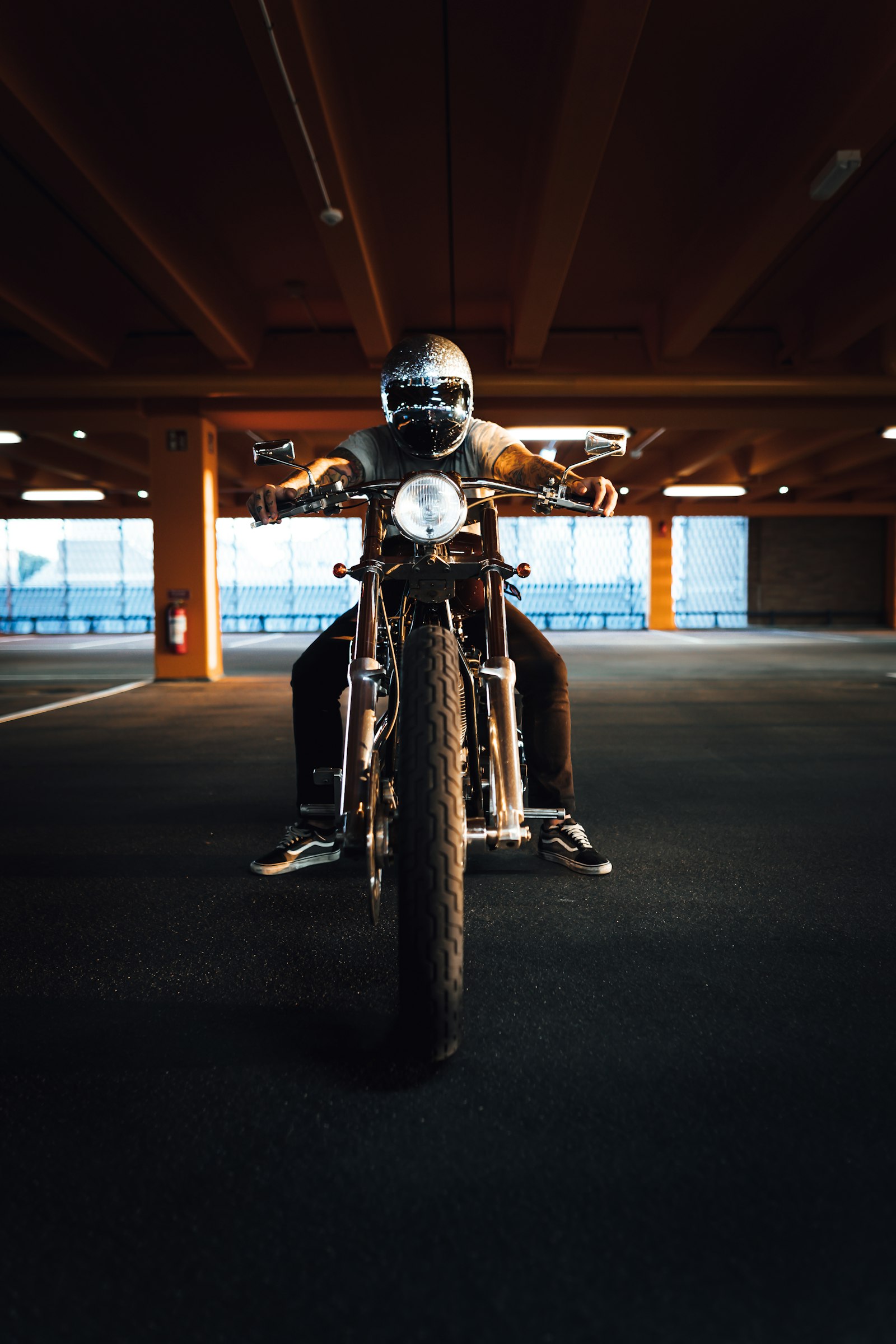 Sony a7 III + Sigma 24mm F1.4 DG HSM Art sample photo. Man in black motorcycle photography