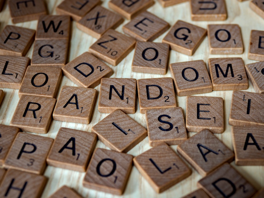 brown wooden blocks with number