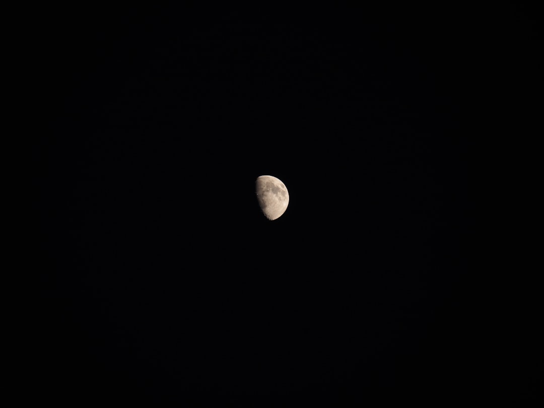 full moon in dark night sky
