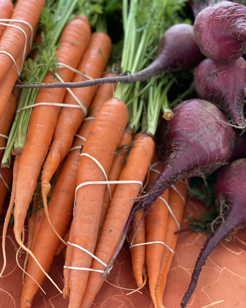 orange carrots and green vegetable