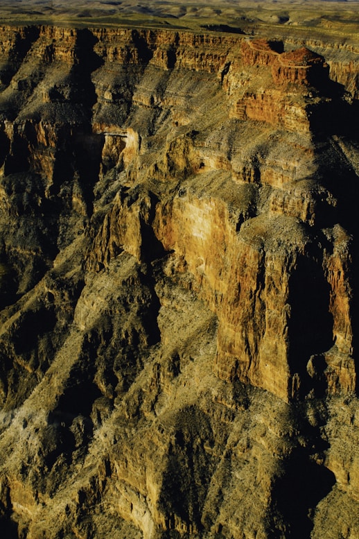 brown and black rock formation