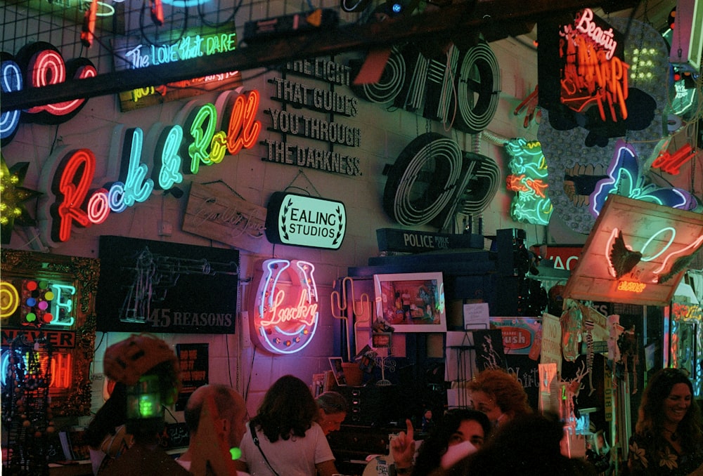 people in a restaurant during night time