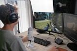 black flat screen computer monitor