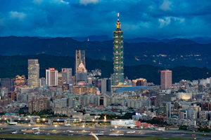 Taipei skyline at night