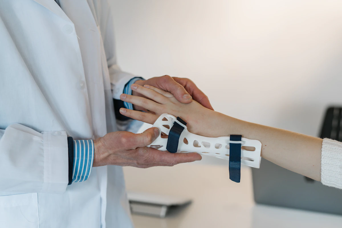 A Harley Street Health Centre clinician giving hands-on, personal care to a patient