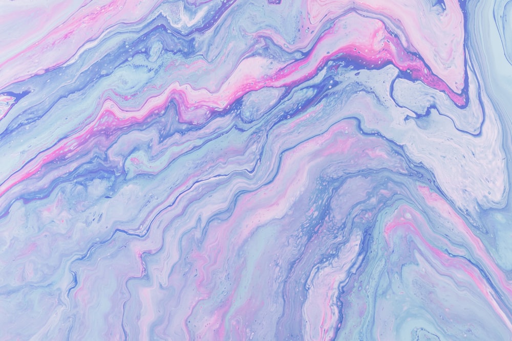 pintura abstrata rosa e azul-petróleo