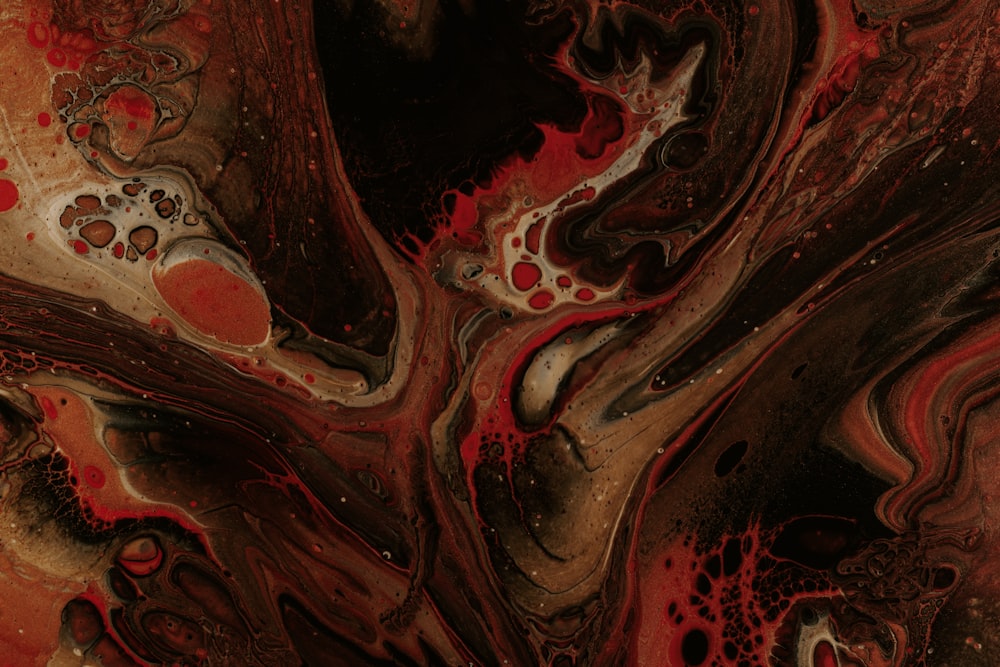 red and black abstract painting