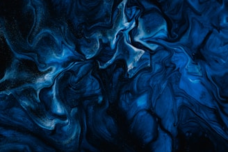 blue and black abstract painting
