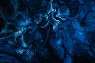 blue and black abstract painting