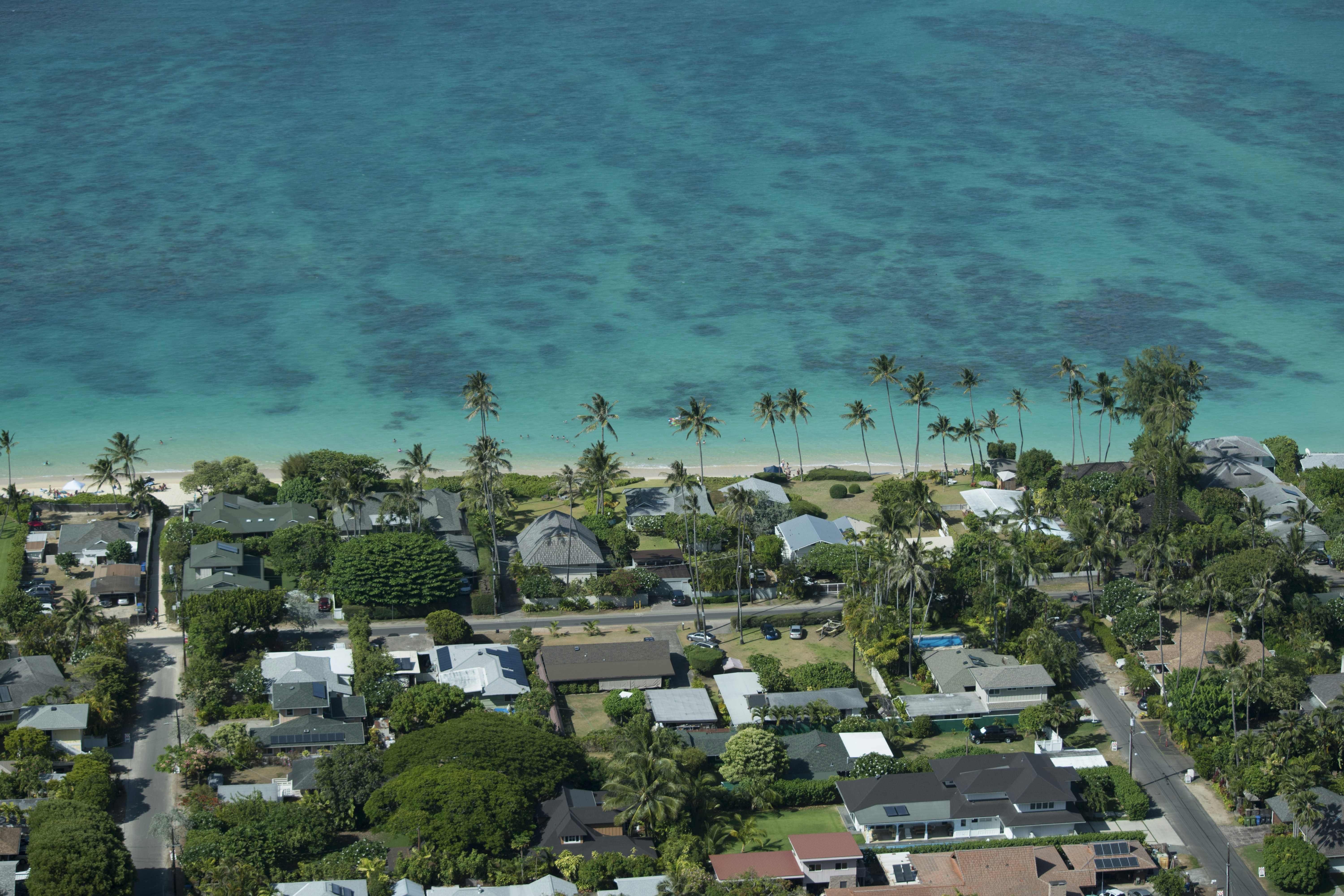 lanikai beach view from pill box trail