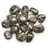 A collection of polished metallic stones with a reflective surface, featuring a dark, brassy color and rough textures resembling pyrite.