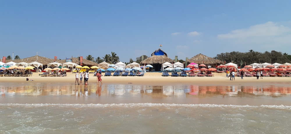 personnes sur la plage pendant la journée