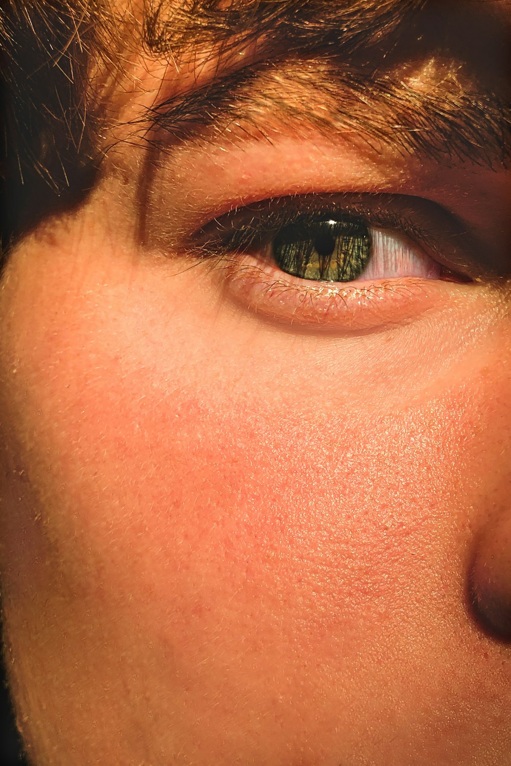 persons eye in close up