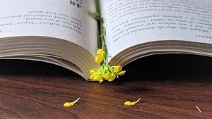 Floral Wooden Bookmark
