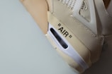 gray and white nike air max