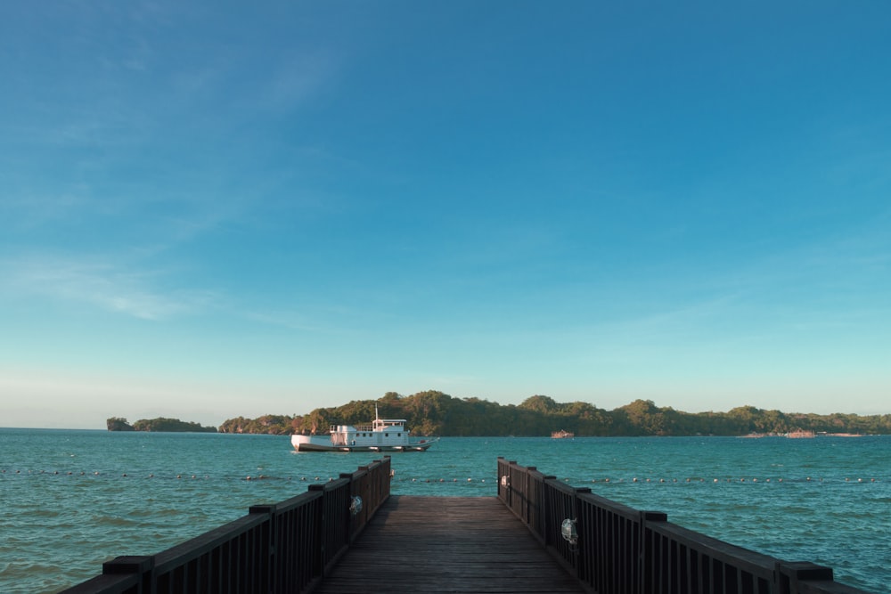 brown wooden dock on sea during daytime