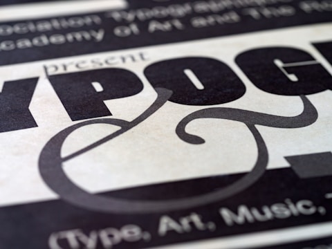 A clean typography display of fine arts.