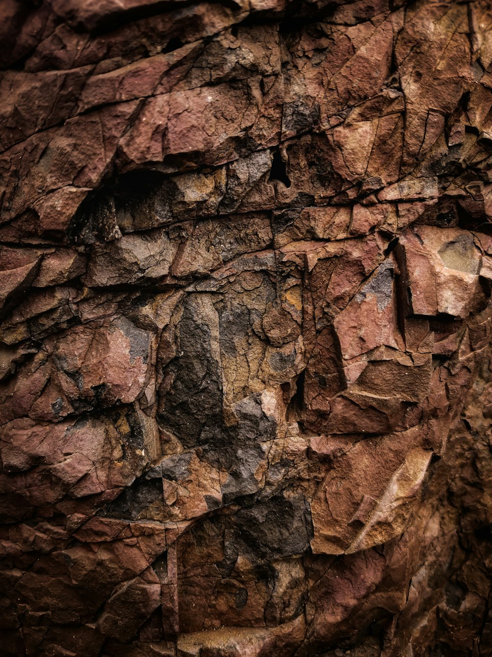 brown and gray rock formation