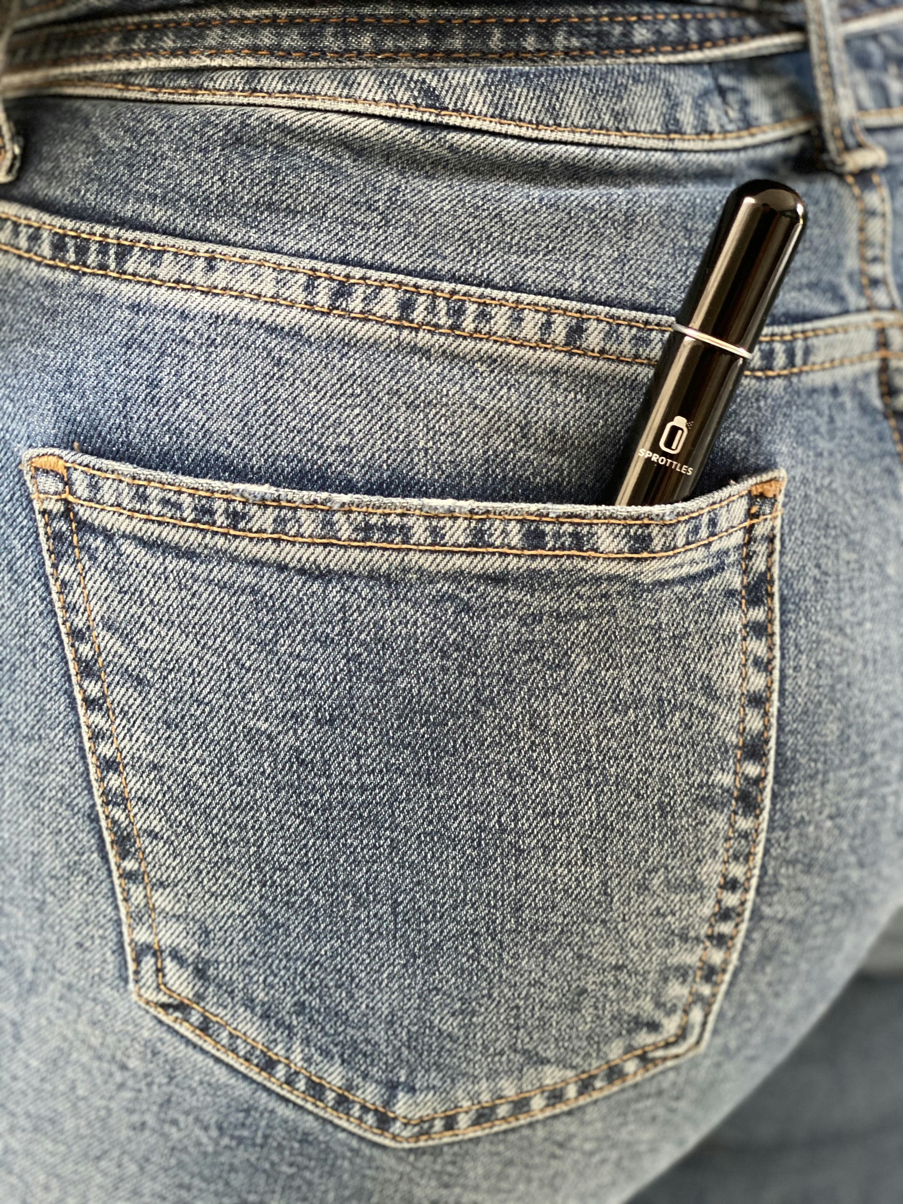 blue denim jeans with black pen