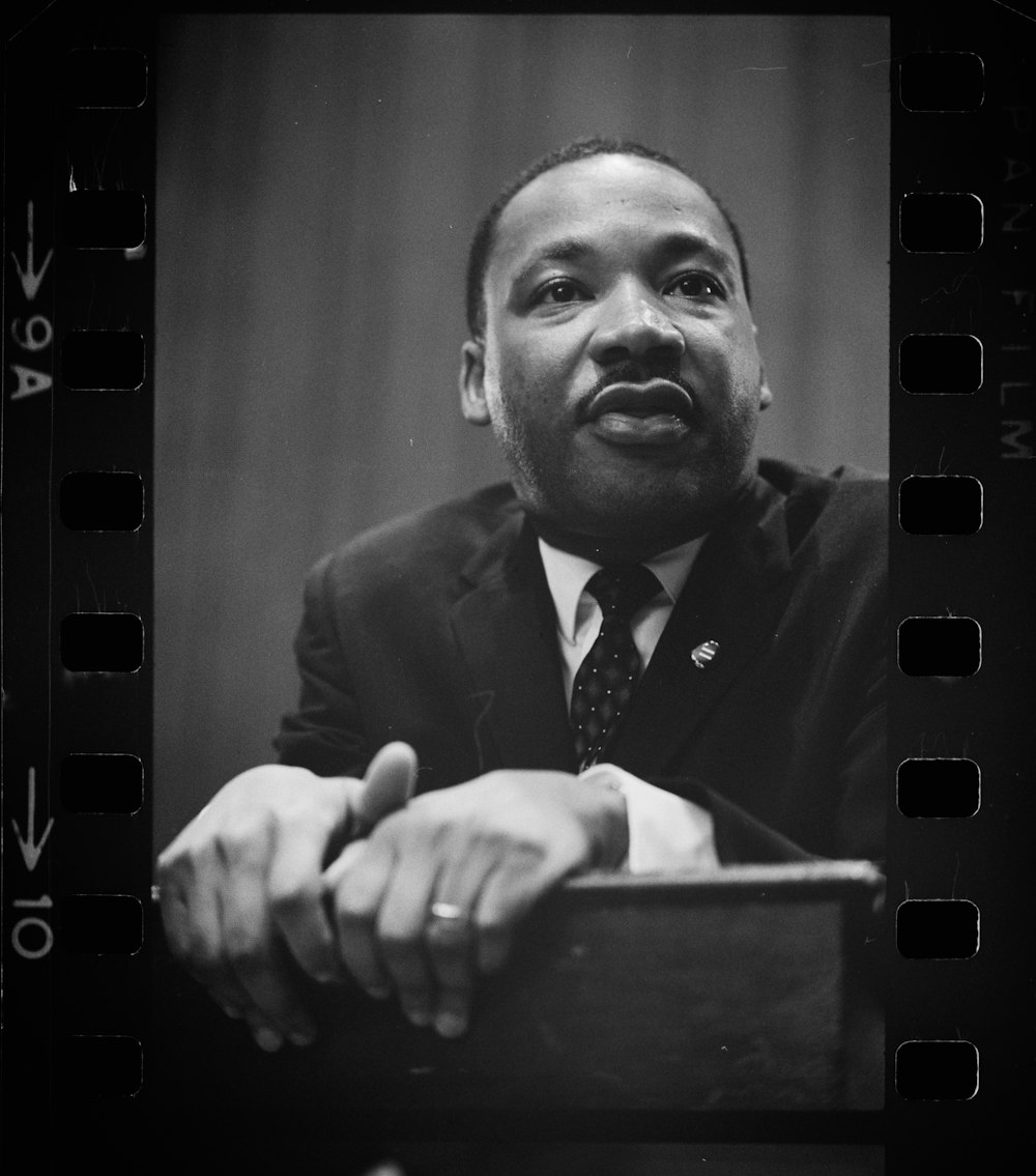 Head and shoulders portrait of Martin Luther King