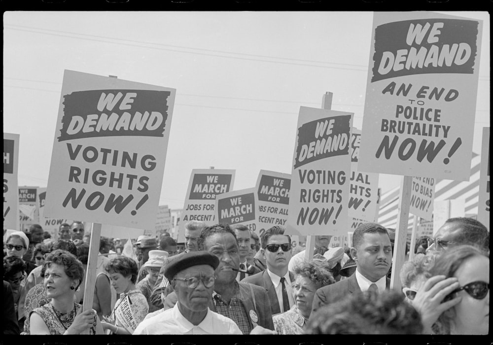 Marchers with signs at the March on Washington