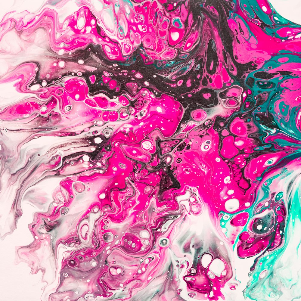 pink and white abstract painting