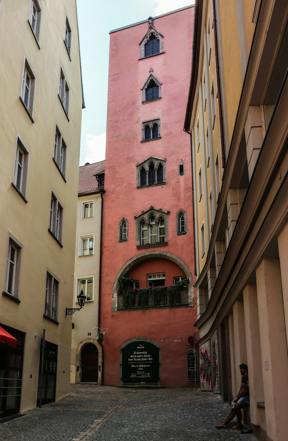 red and brown concrete building