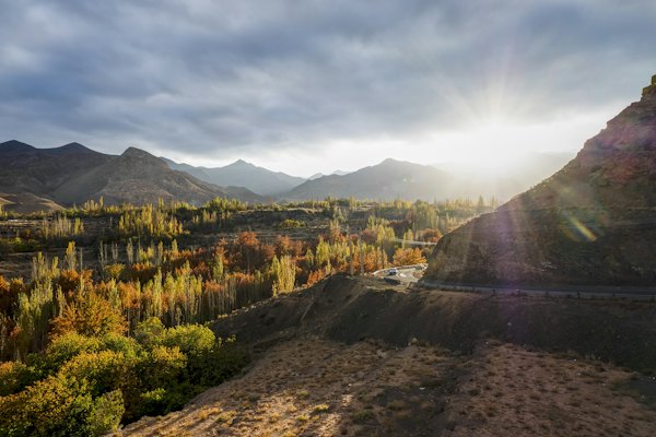 The orchards below Abyaneh in autumn — near Kashan, Iran