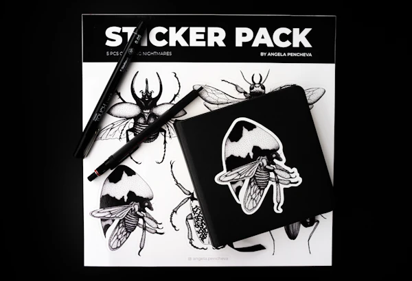 Custom die-cut sticker pack