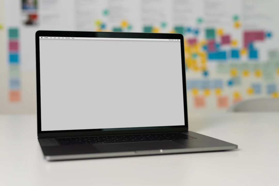 Laptop and online collaboration setup