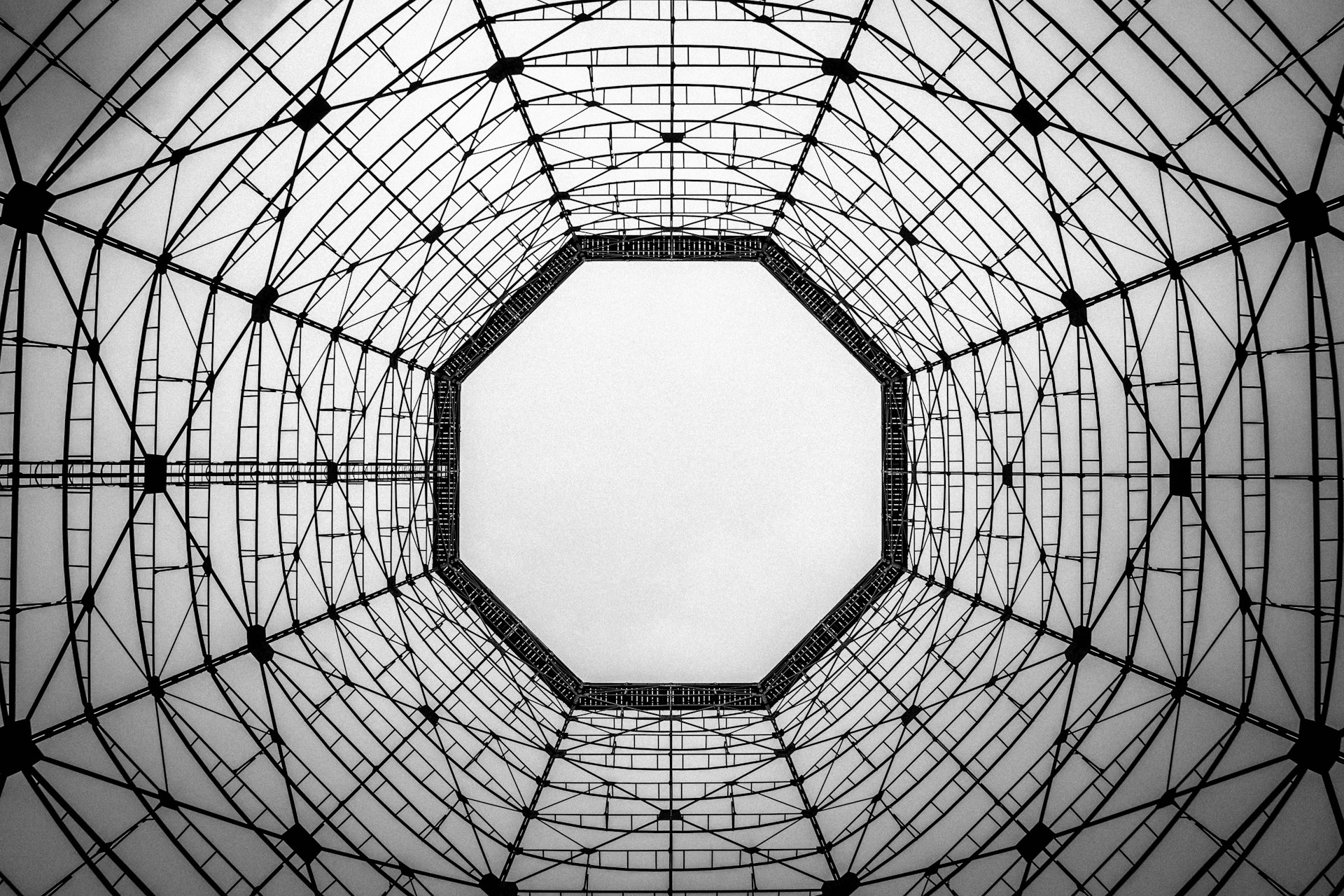black and white photo of a building