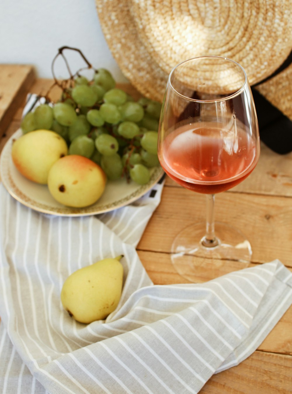 fruits on brown wooden table