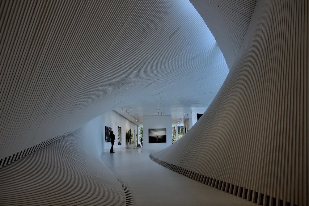 people walking inside a building