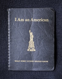 a passport with the statue of liberty on it