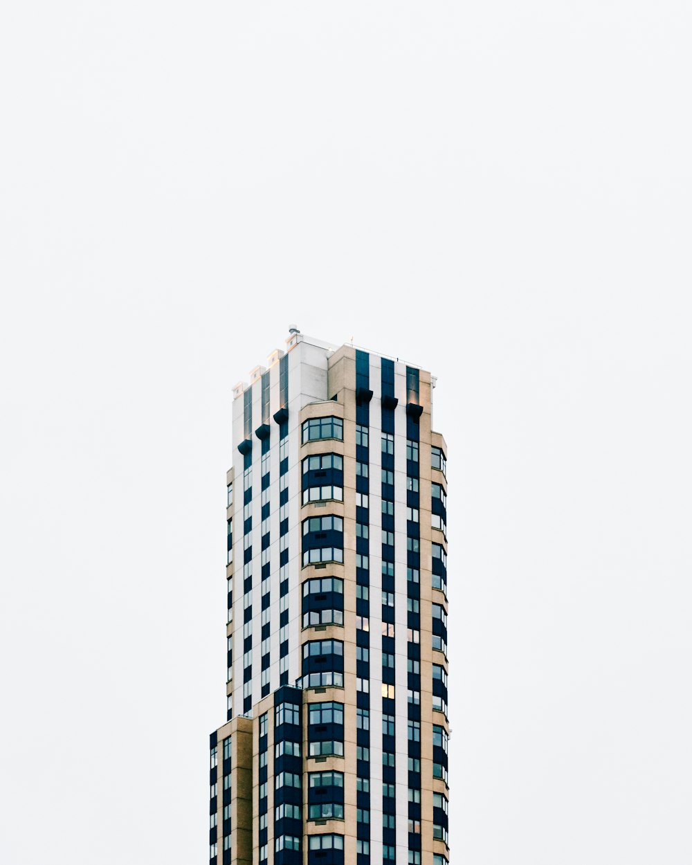 white and blue concrete building